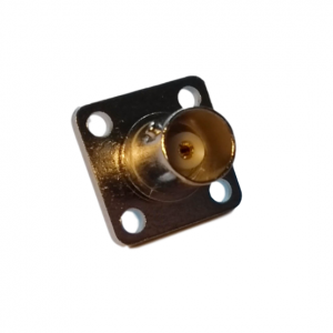 BNC connector chassisdeel vierkant