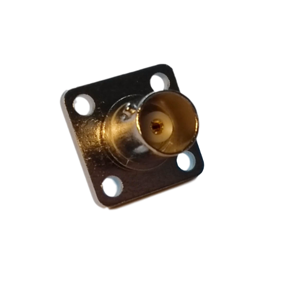 BNC connector chassisdeel vierkant