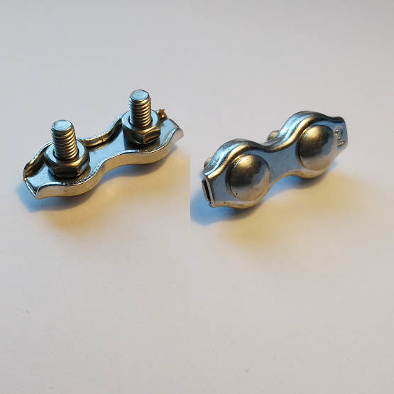Kabelklem 2mm dubbel RVS (A4)